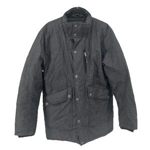 prAna Men's Merced Down Jacket Parka Dark Gray Heavy Duty 75% Down Coat‎ Size L